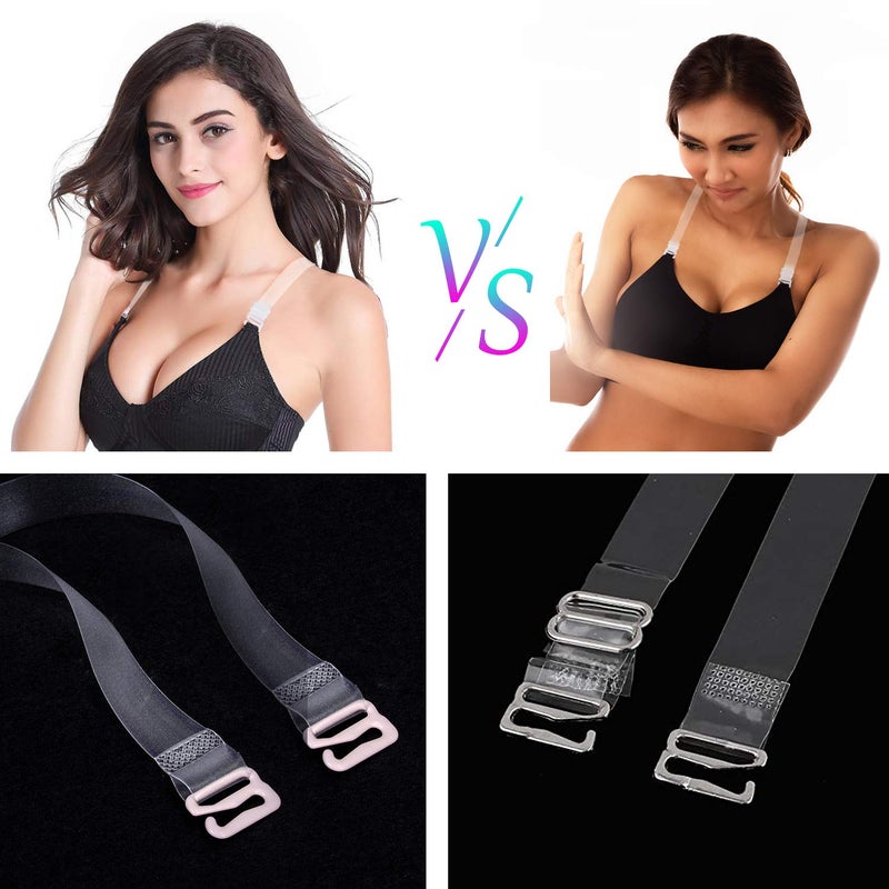 DREETINO Clear Bra Straps, 3-Pairs Invisible Non-Slip Adjustable Bra Straps for Strapless Bra(12mm) - Image 3